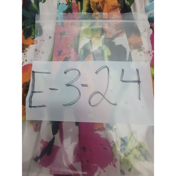 Womens Margo & Sebastian Dress Size Large White Floral Sleeveless - Picture 12 of 12